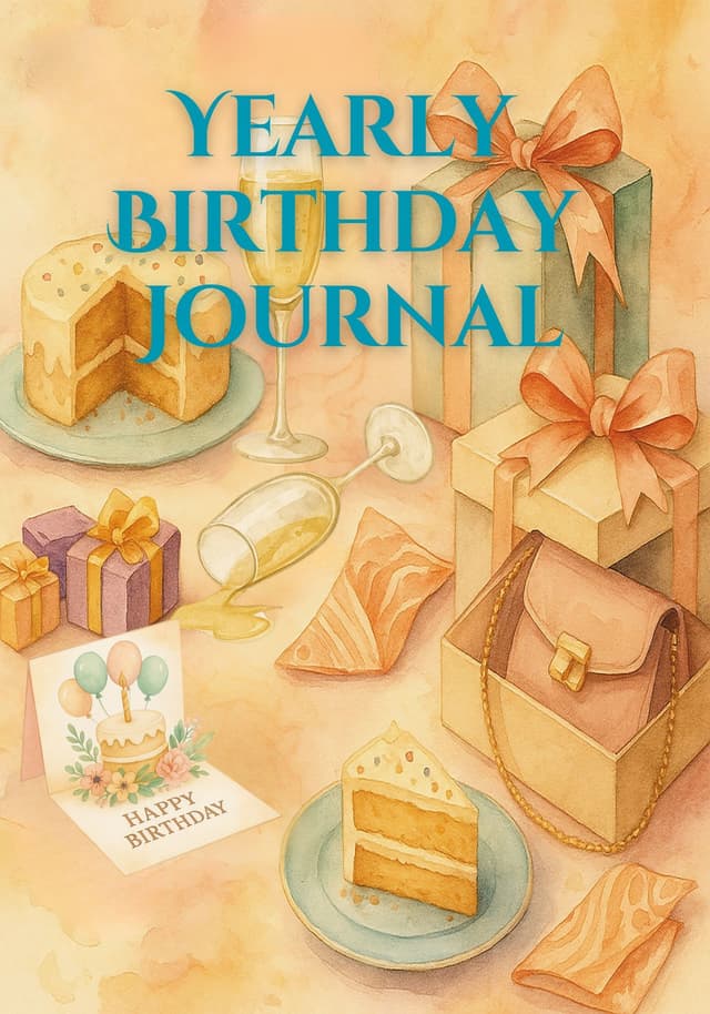 Cover of Yearly Birthday Journal