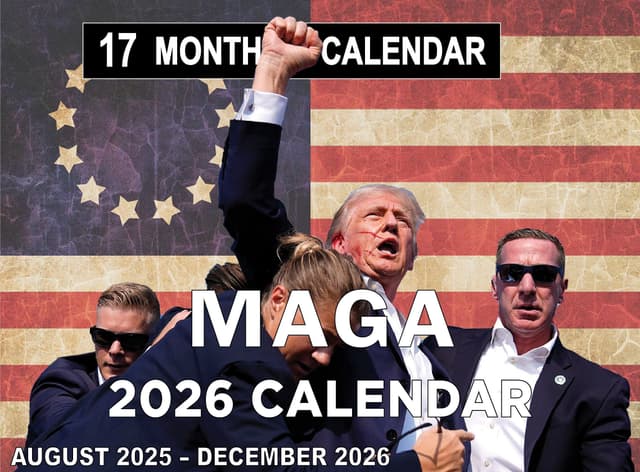 Cover of 2025-26 17-Month MAGA Calendar August 25 to December 26