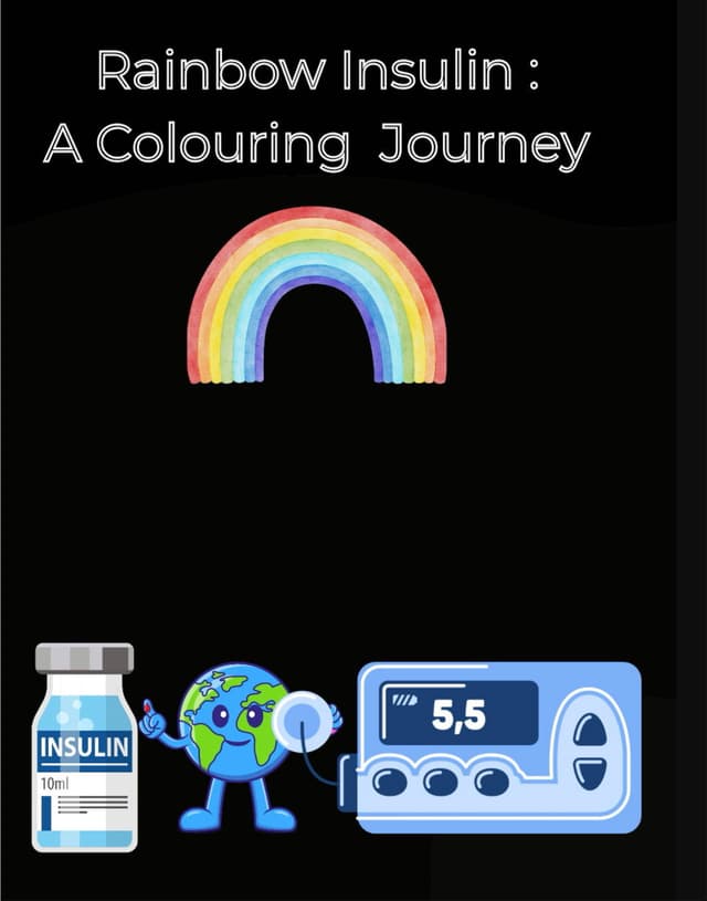 Cover of Rainbow Insulin  A Colouring Journey
