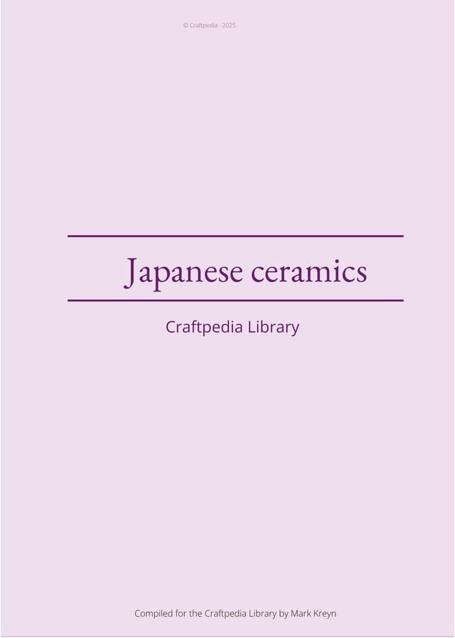 Cover of Japanese ceramics