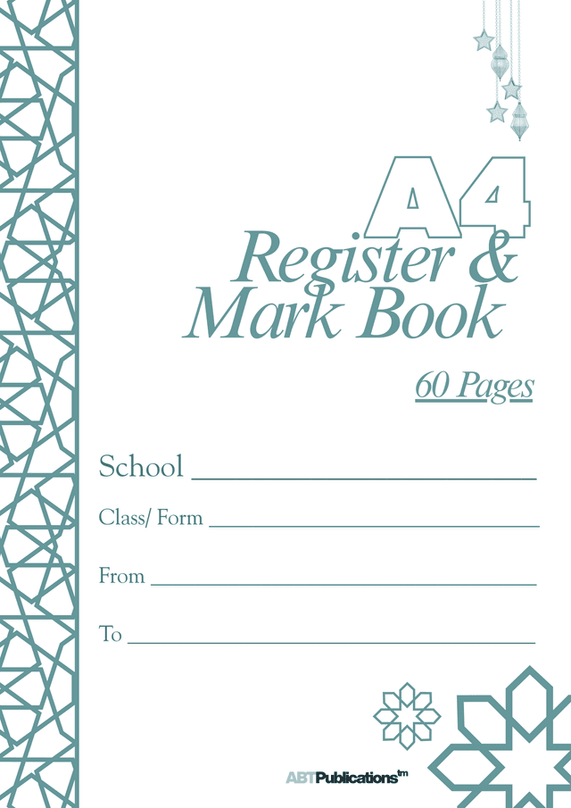 Cover of A4 Register and Mark Book