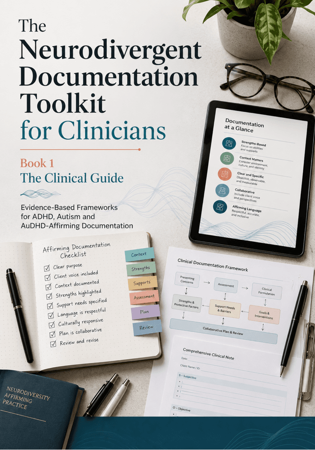 Cover of The Neurodivergent Documentation Toolkit for Clinicians