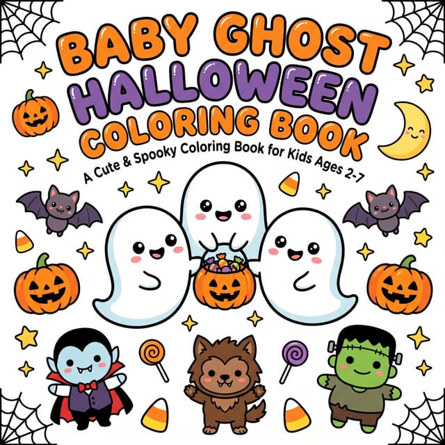 Cover of Baby Ghost Halloween Coloring Book